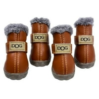 Zimske kućne cipele za pse za male pse mačke super tople kožne psene čizme Vodootporne Chihuahua Pug