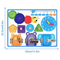 Schsin Toddler Montessori zauzeto odbor Drveni senzorni odbor igračke prijenosne brave zasumce Djeca