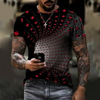 SDJMA MENS Hipster Hip Hop Sve preko grafičke duge majice Muška unise Svakodnevna majica 3D Print Graphic