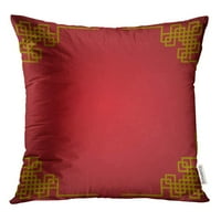 Tradicionalni granični i zlatni crveni klasični uzorak bacaju poklopac jastučnice jastuk
