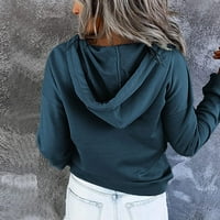 Yyeselk ženska kapuljača sa dugim rukavima dugim rukavima pulover povremenog bluza