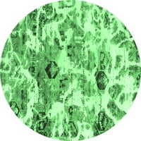 Ahgly Company u zatvorenom okruglom sažetkom smaragdno zeleni modernim prostirkama područja, 3 'runda