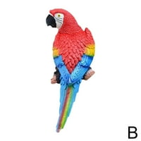 Simulacija smole Papagane ptice Skulptura Slatki zidni viseći zanata Dekor 'V2N5