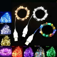 32.8ft String Light Lice bakar USB LED mikro riža žičana lampica String Fairy Lights Party Decor Božićni