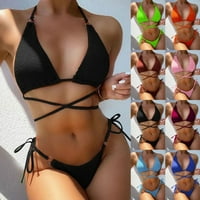 Djevojke Suncokret gornji i donji kupaći kostimi Žene Crisscross High Struk Bikini Mrežni kupaći kupaći