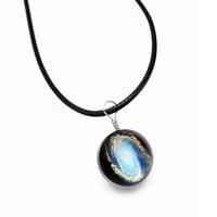 Wozhidaoke ogrlice za žene Retro Galaxy Glass Ball Privjesak ogrlica sjaj u tamnom zvjezdanom univerzum choker rođendanski pokloni za žene