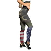 Joga hlače USA Ženske gamaše po mjeri za yoga zastava trčanje mršave hlače Američka patriotska boja