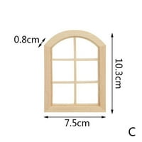 Dollhouse mini vrata i prozori mogu se obojiti i obojiti običnim materijalima