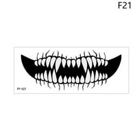 -Helper Halloween PVC tetovaže Naljepnice Horror usne DIY naljepnice Velike usta tetovaže