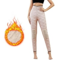 Ženske hlače Yoga Solid Color Mid Mid High Struk gamaše Jesen i zimska svila Topla Tourmaline Provodeti