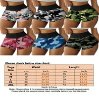 Hait Ladies Tummmy Control Camorflage Yoga kratke hlače Stretchy Camo Print Workout Sport Kratke hlače