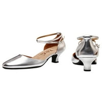 RotoSW ženske latino cipele sandale za sandale tango plesne cipele Ženske haljine pumpe dame casual društveno srebro 7.5