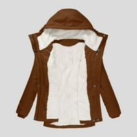 Labakihah Jakne za žene obložene debelim ženskim rovovima topla zima 'jakna kaputa za kaput kaput od