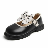 Juebong dječje djevojke dječje meke kožne cipele s malim kožnim cipelama debele cipele, crne, 3- godine