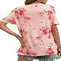 Avamo ženska majica cvjetni print majica kratkih rukava Tee dame Fashion Tunic bluza na plaži Ljetni