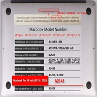 Kaishek samo za MacBook Pro 16 Kućište - izdanje Model A2141, plastični poklopac tvrdog papira + crni