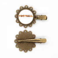 Narančasta stilska riječ Fudbal vintage metalni cvijet za kosu za kosu za kosu