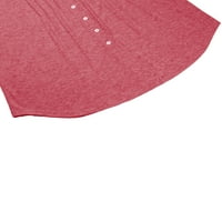 Colisha Ženska bluza Dugme Donje vrhovi košulje s dugim rukavima Nepravilni rub Poslovna posada Tunika