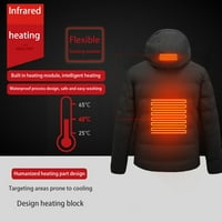 Zimska grijana jakna USB inteligentna konstantna temperatura grijana vetrootporna plus veličina za muškarce