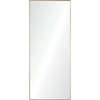 Kolekcija za potpis 72 Zlatni list pune dužine uokvirena pravokutna zidna ogledala