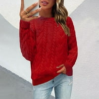 Pumfilm pulover džemperi za žene Ženske zbojene pulover Dukseri obrezirani udoban B XL