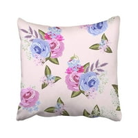 Plavi vintage uzorak s prekrasnim ružama cvjetno pakiranje romantičnog dizajna za poklopac kalico jastučnice