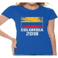 Awkward Styles Kolumbija fudbalska majica za žensku kolumbijsku za zastavu