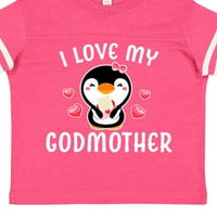 Inktastic Volim svoju kumu sa slatkim pingvinom i srcima poklon toddler toddler djevojka majica