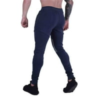 Leey-World Hlače za muškarce muške proljeće casual fitness trkački pantaloni za crtanje labavih struka