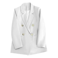 Tawop Blazers za žene Business Casual Fashion Women Dvostruki grudi Button Bluza Slim odjeća Blazer