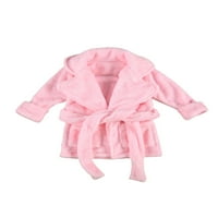 Xingqing 0- Godine TODDLER Girls Boys Plish Cambobe Plain Kimono haljina ručnika Robe noćna odjeća ružičasta