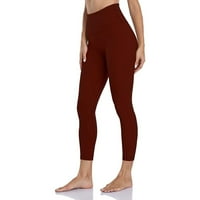 Yubnlvae ženske joge hlače Žene visokog struka Čvrsta boja uska fitnes joga hlače skrivene joge hlače