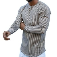 Muški vrhovi modni casual okrugli vrat Pulover grafički tisak majica s dugim rukavima Top party kava