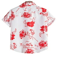 Niveer muškarci Modni ananas Ispis Havajska majica i kratke hlače Muške boemske odjeće cvjetni tiskani