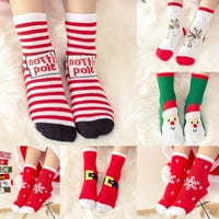 Baby Božićne čarape Pairs Toddler Tople čarape Crtani Xmas Fleece Socks Jesen Zimske plišane čarape