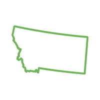 Montana Outline naljepnica naljepnica naljepnica - samoljepljivi vinil - otporan na vremenske prilike - izrađene u SAD - Mnogo boja i veličina - MT