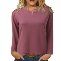 Žene Ležerne prilike pulover košulje okrugli izrez dugih rukava s dugim rukavima Tanka košulja za dno