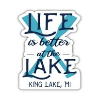 King Lake Michigan Suvenir Vinil naljepnica naljepnica za naljepnice za veslo 4-pakovanje