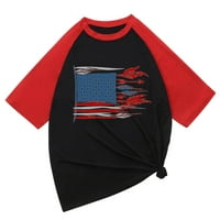 Patriotska majica za nezavisnost za muškarce američke crvene bijele zvijezde Stripes 4. jula Majica