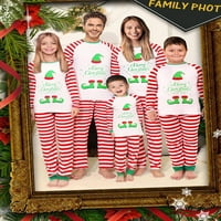 Amiliee Christmas Božićna porodica Podudaranje pidžama postavljeno Xmas Striped Spavaće odjeće za dječake