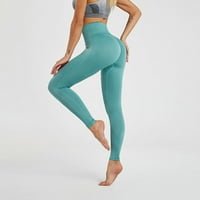 Vježbe za žene podizanje fitness breskve prugaste joge hlače zeleno m