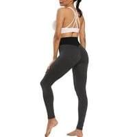 Ženske joge hlače Visoka stručna guza za podizanje teksturirane tajice Bespremljene elastične pantalone