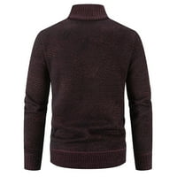 Pgeraug za muškarce Čvrsti bezobrazni patentni patentni šljovic topli kardigan Pleteni džemper za muškarce