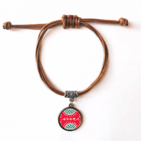 Ananas Mexico Totems drevna civilizacija narukvica koža Sakrij konopnu narukvicu Brown nakit