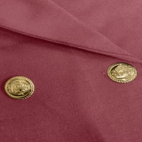 Ženski dvostruki grudi Gold Gumb prednja jakna