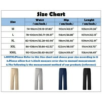 Pulkoer pant Solid casual džepni struk pune dužine velike elastične muške hlače pantalone muške casual pantalone muške modne XL sive