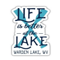 Warden Lake West Virginia Suuvenir Frižider Magnet dizajn veslo 4-pakovanje