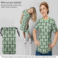 Onuone Rayon Mint Zelena tkanina Geometrijska šivaća tkanina od dvorišnog tiskanog diiy odjeće šiva