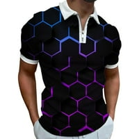 Pedort Muški ležerne majice Polo majice za muškarce kratki rukav golf ovratnik Geometrija grafika na