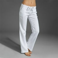Naughtyhood posteljina hlače, ženski povremeni tanki visoki elastični struk čvrsti boja Sportski džep